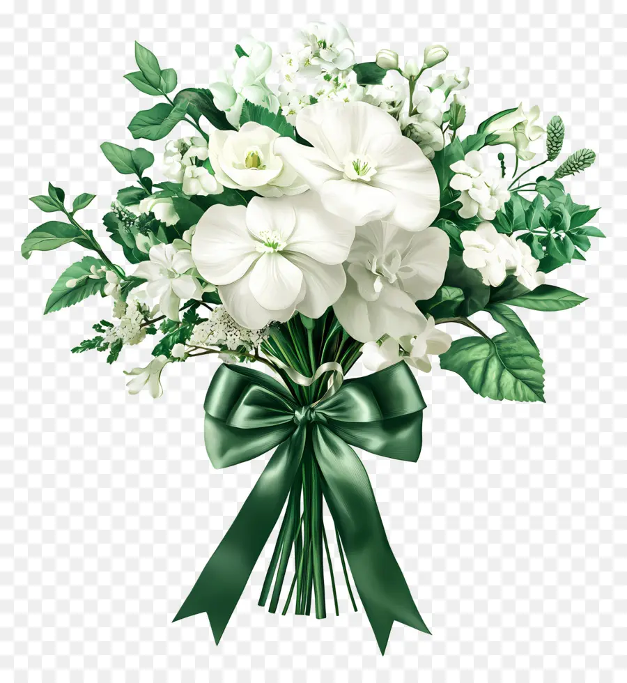 Flores De Cumpleaños，Ramo De Flores Blancas PNG