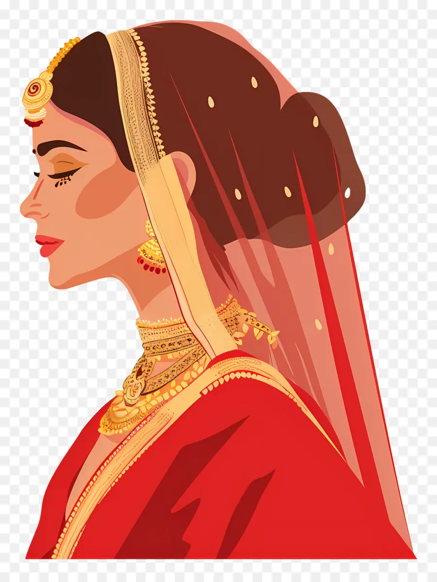 Novia India，Novia En Traje Tradicional PNG