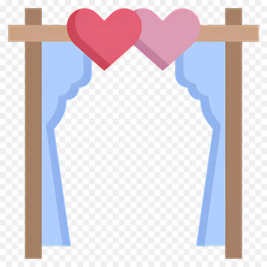 Arco De Boda，Corazones Y Cortinas PNG