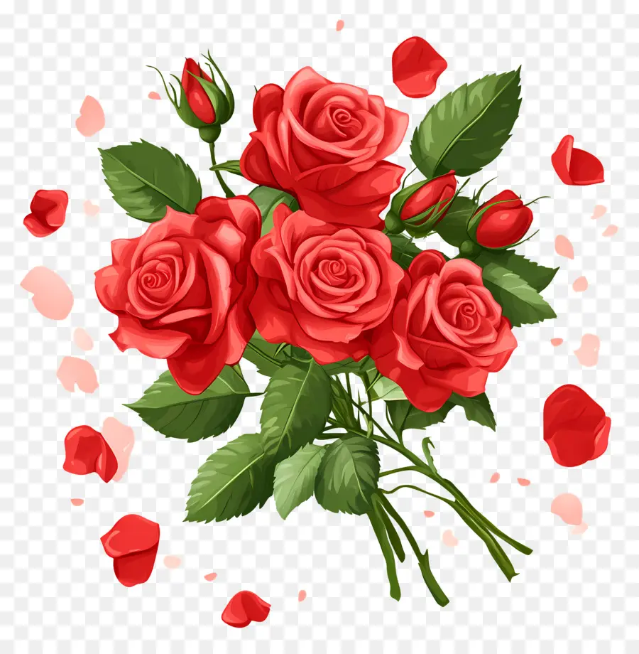 Ramo De Rosas，Rosas Rojas PNG