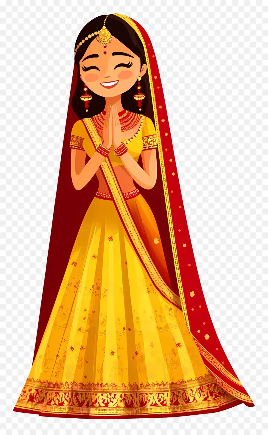 Sari De Boda Indio，Chica Tradicional PNG