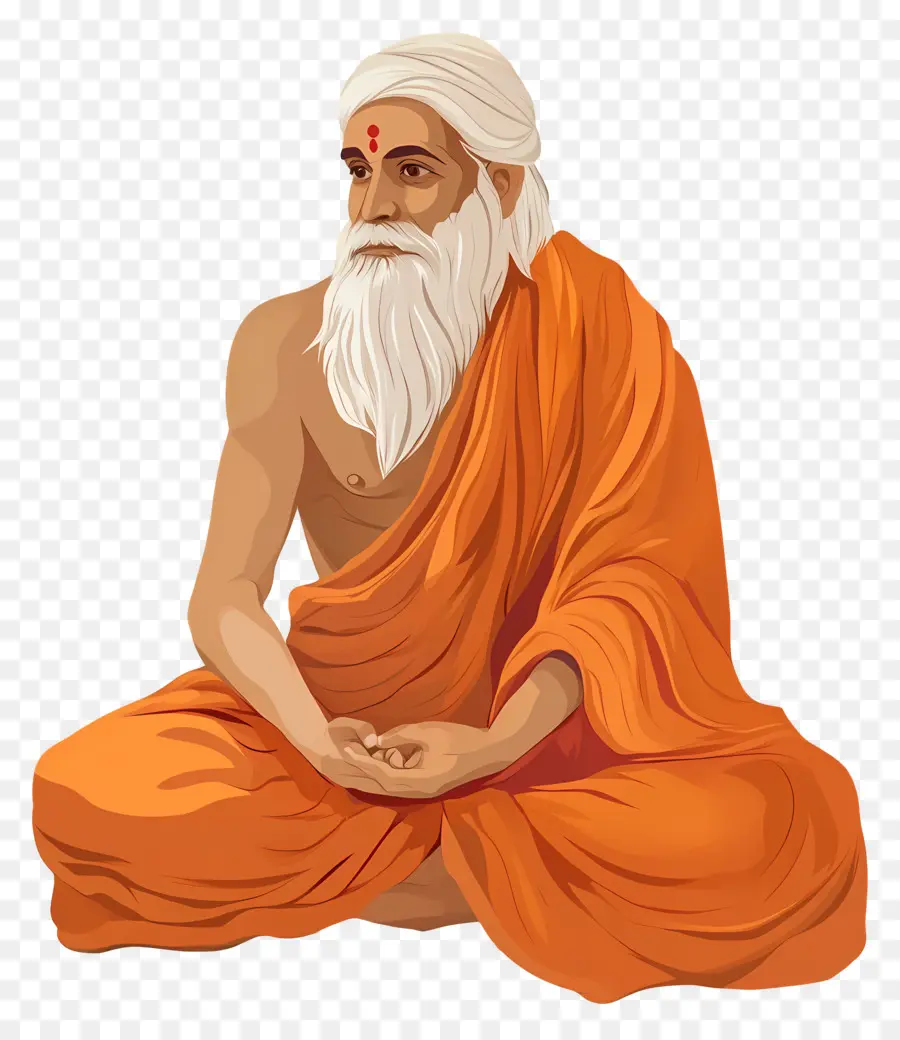 Valmiki Jayanti，Hombre Meditando PNG