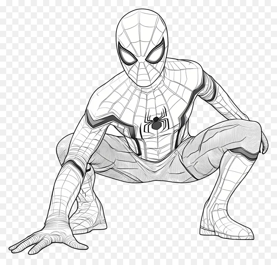 Pagina Para Colorear，Hombre Araña PNG