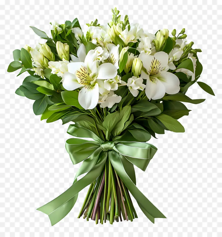 Flores De Cumpleaños，Ramo De Flores Blancas PNG