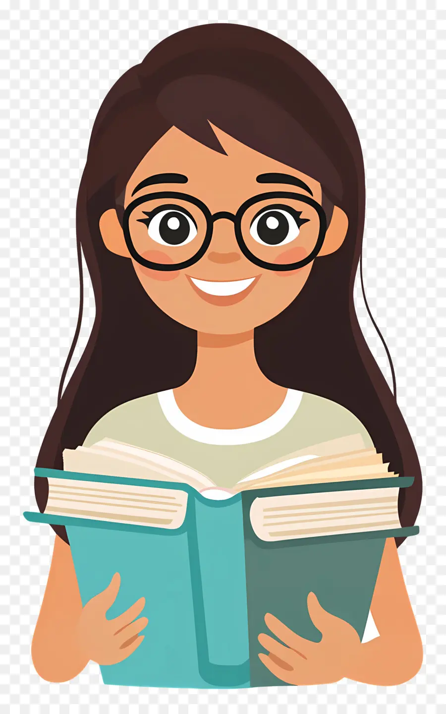 Chica Estudiante，Chica Con Libros PNG