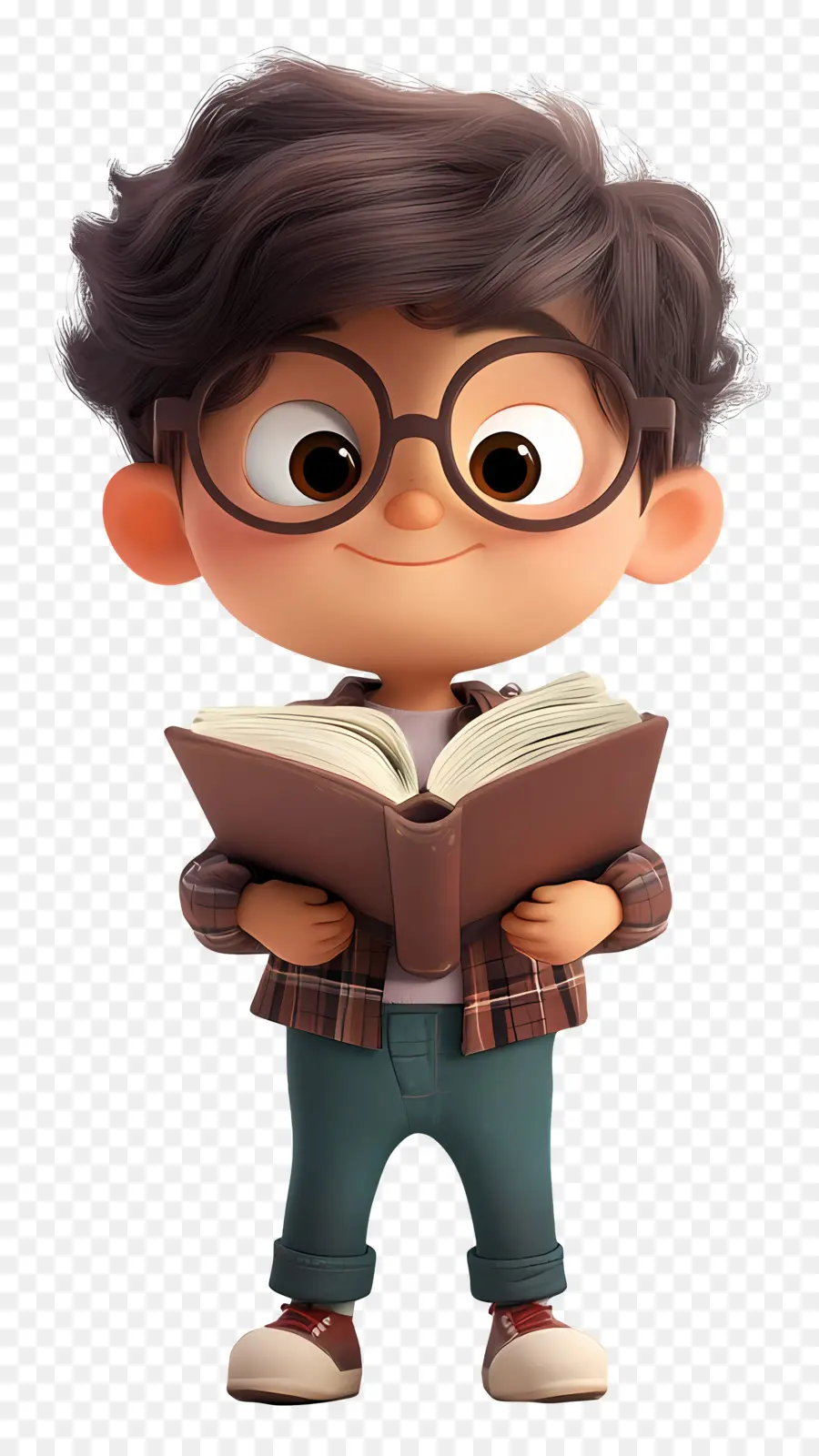 Estudiante Animado，Niño Con Libro PNG