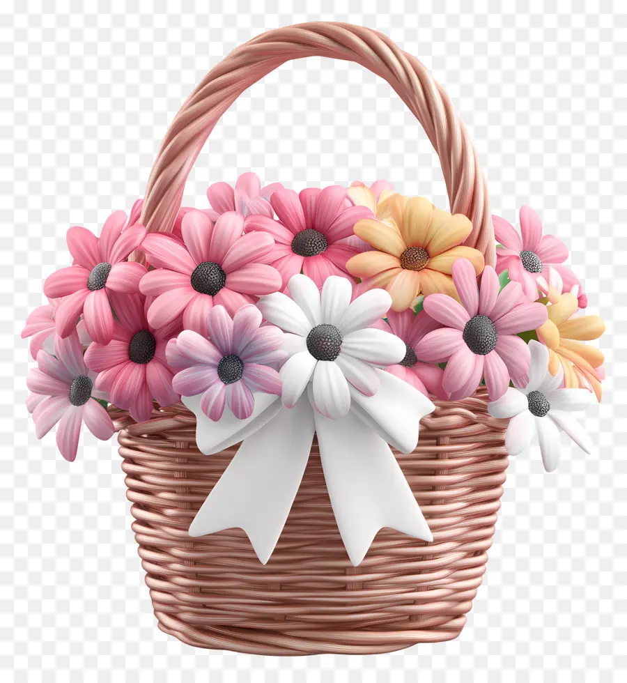 Cesta De Flores De Cumpleaños，Cesta De Flores PNG