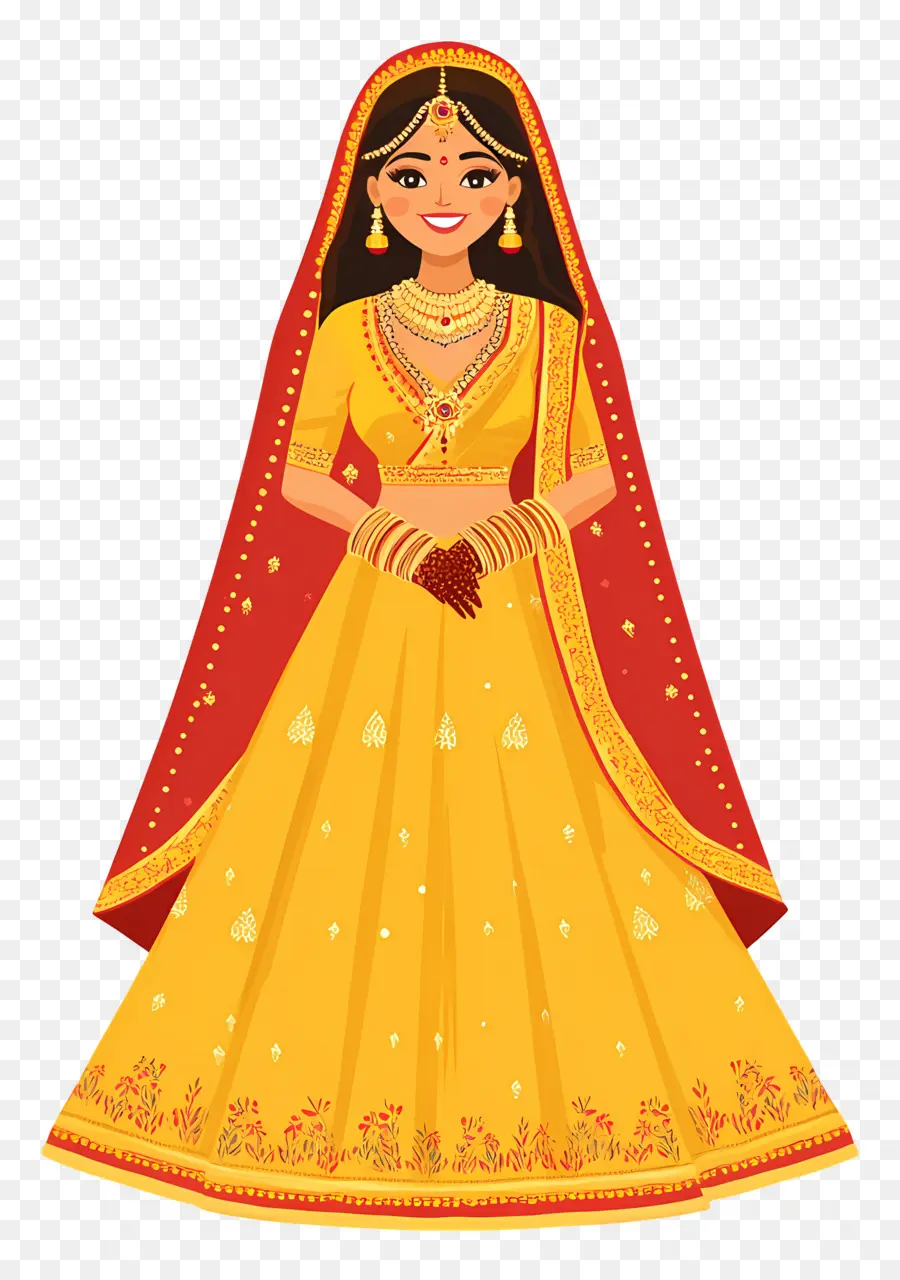 Sari De Boda Indio，Mujer En Traje Tradicional PNG