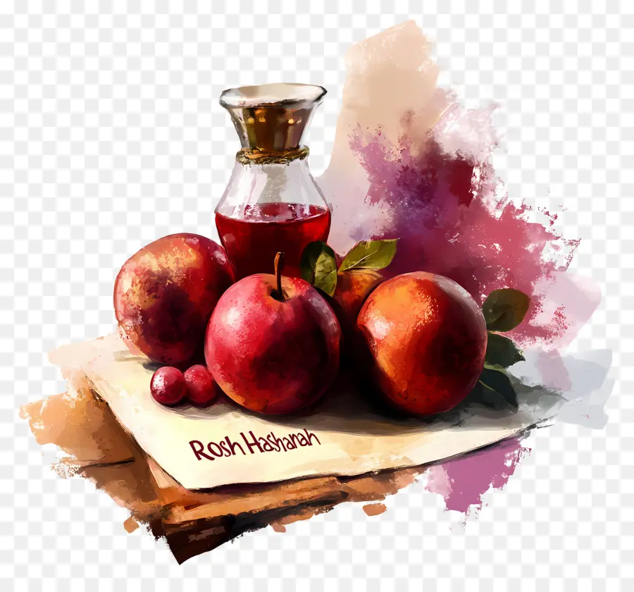 Rosh Hashaná，Manzanas Y Miel PNG