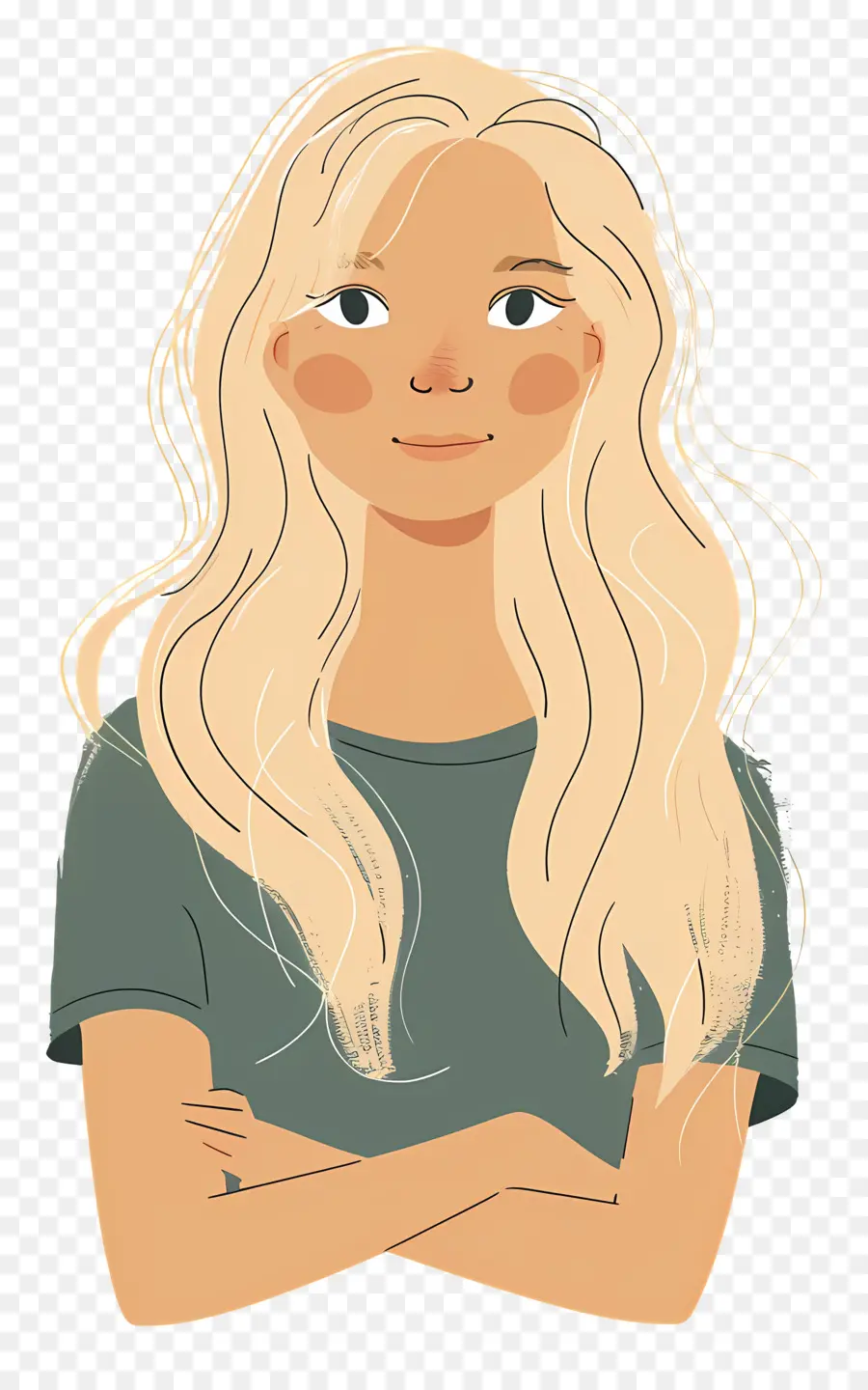 Mujer Rubia，Pelo Rubio PNG