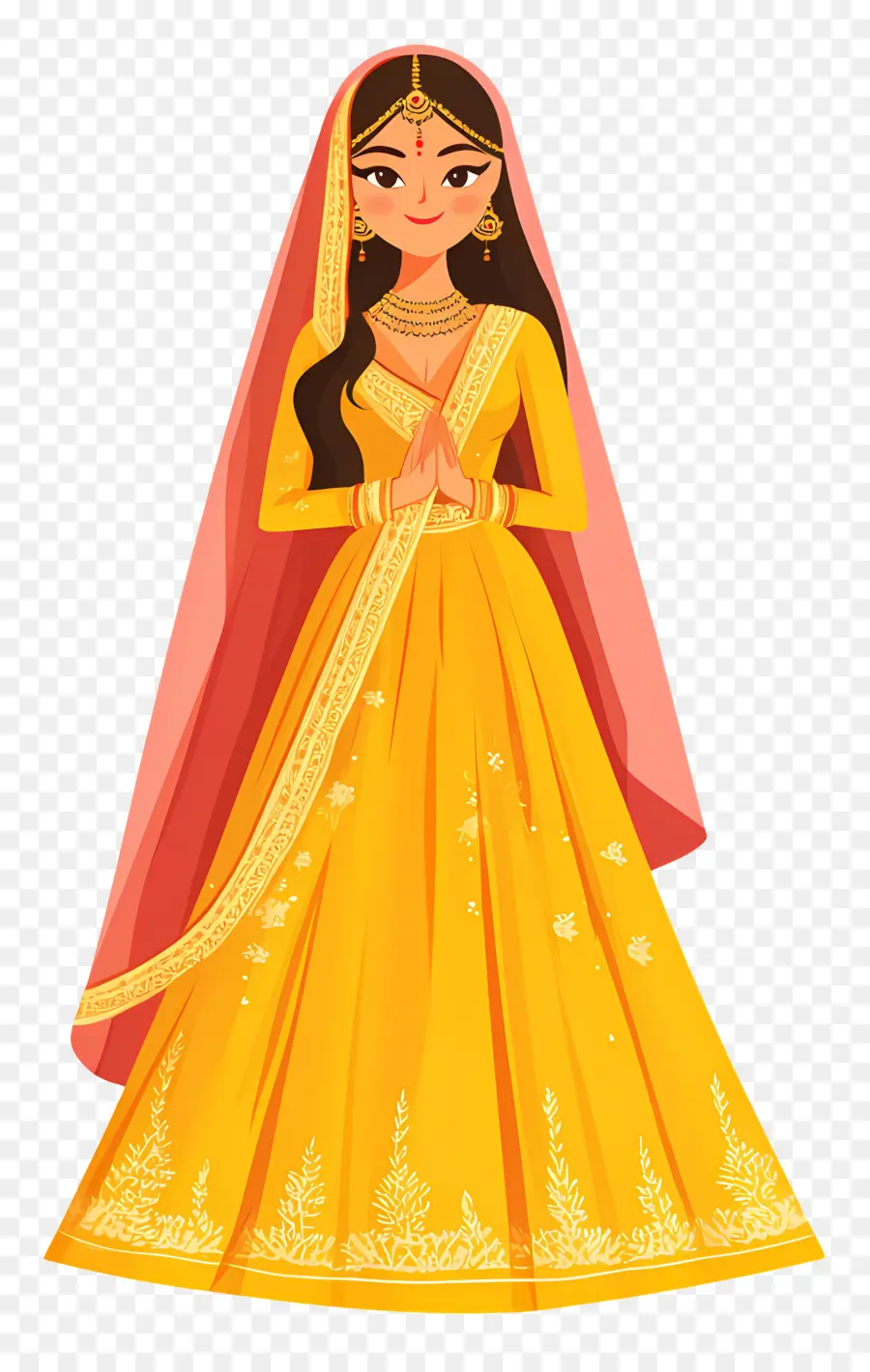 Sari De Boda Indio，Mujer En Traje Tradicional PNG