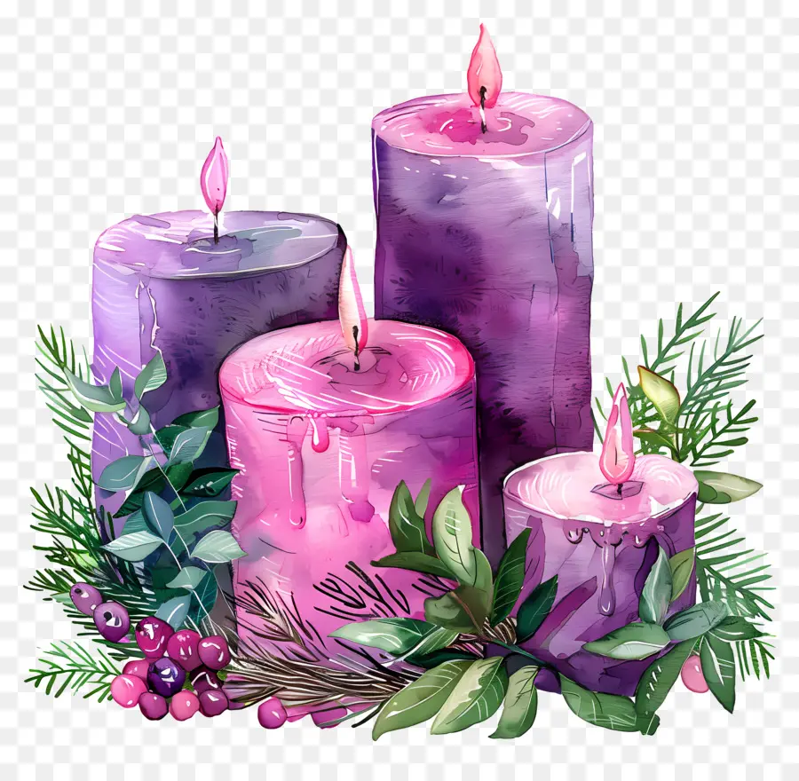 Velas De Adviento，Velas PNG