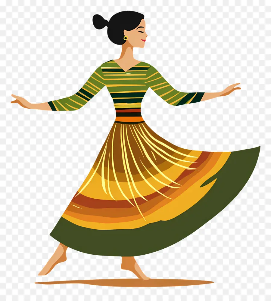 Niña India，Mujer Bailando PNG