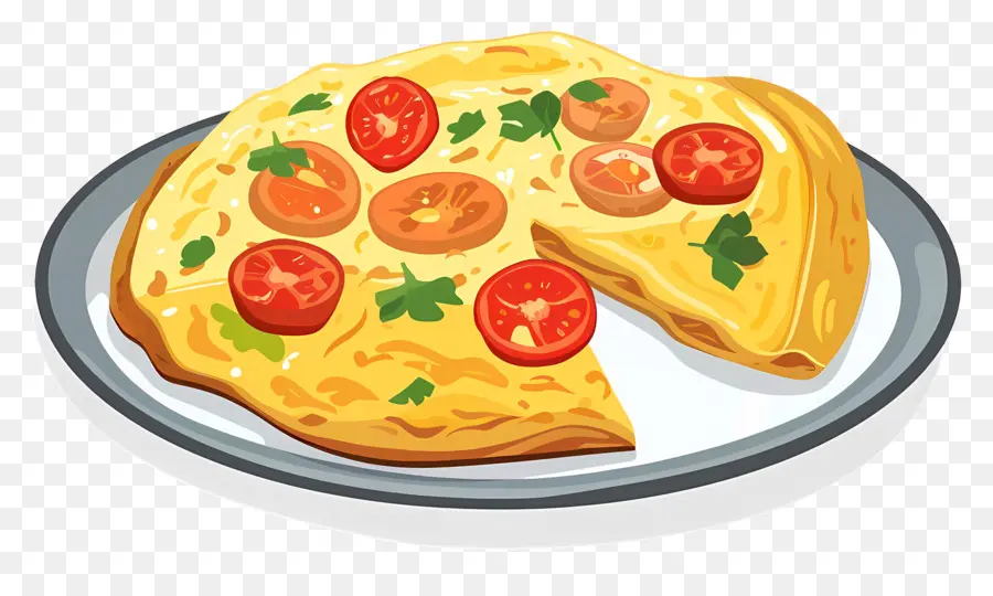 Tortilla Española，Tortilla Con Tomates PNG