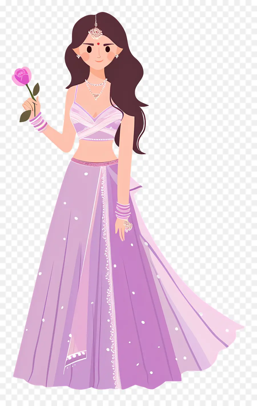 Dibujos Animados De Mujer India，Mujer En Traje Tradicional PNG