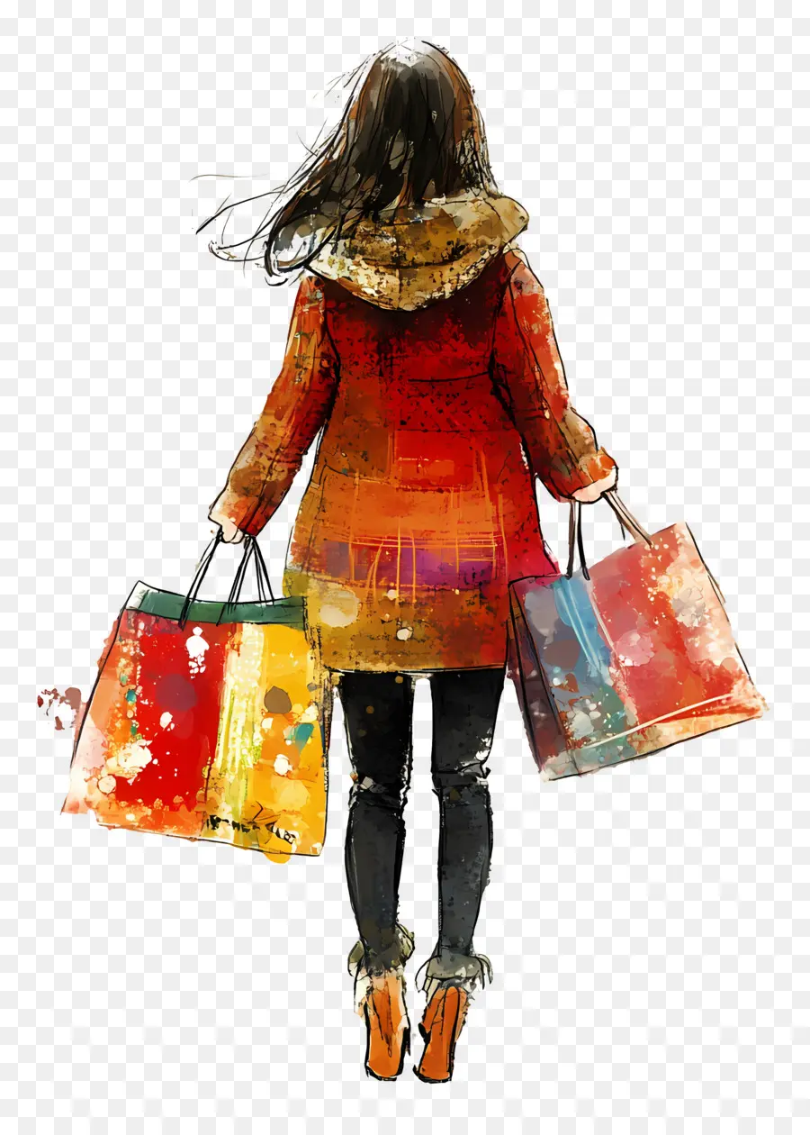 Chica De Compras，Mujer De Compras PNG