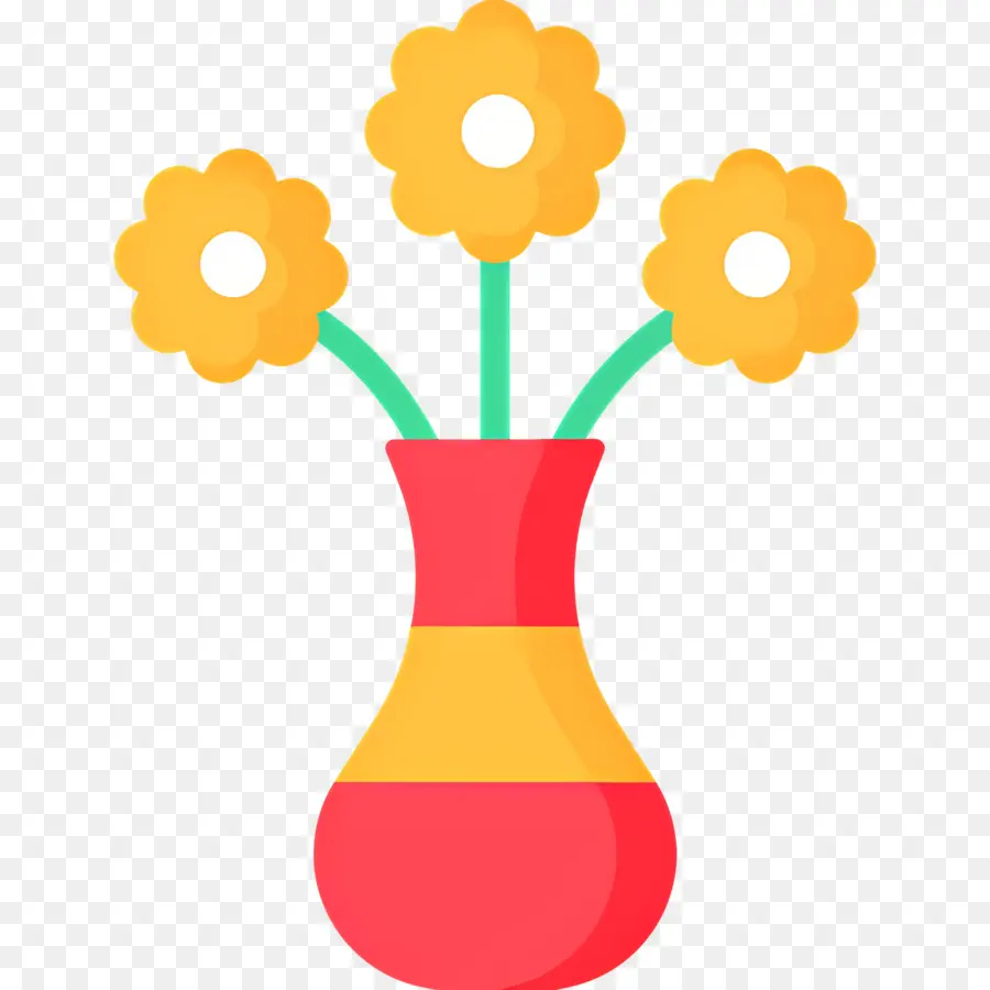 Flor De Margarita，Florero PNG