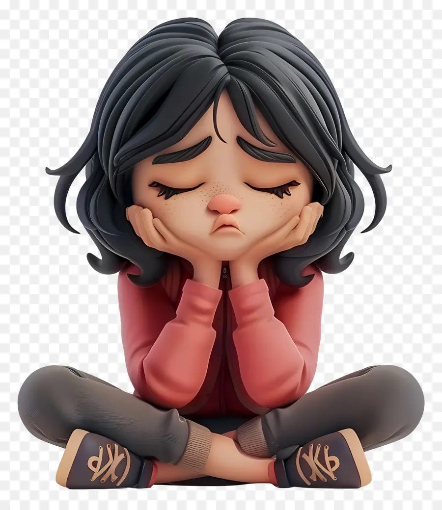 Niña Triste，Emoción PNG