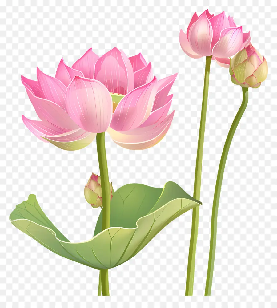 Flores De Loto Rosa，Loto Rosa PNG