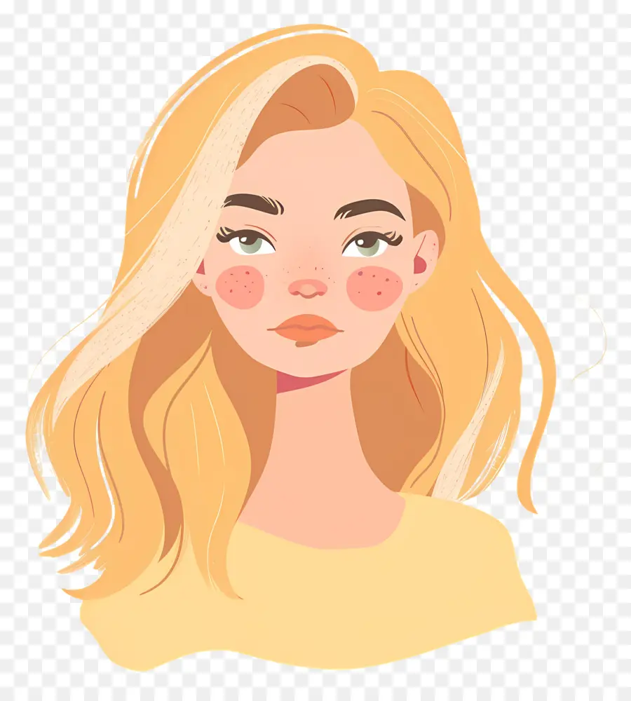 Mujer Rubia，Retrato De Mujer PNG