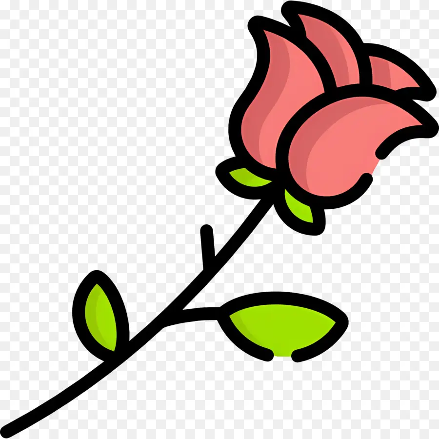 Flor Rosa，Rosa única PNG