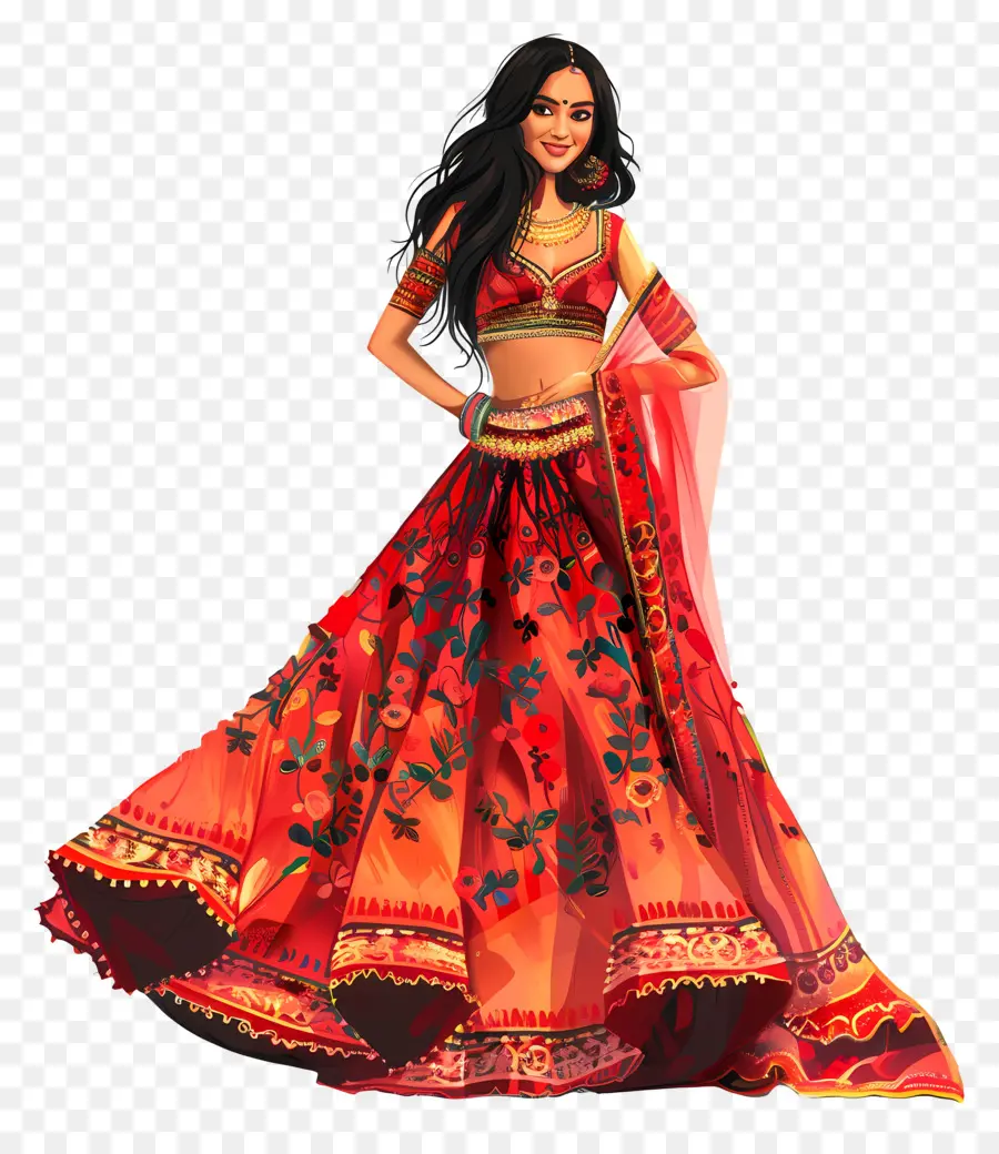 Vestido Tradicional Indio，Mujer En Traje Tradicional PNG