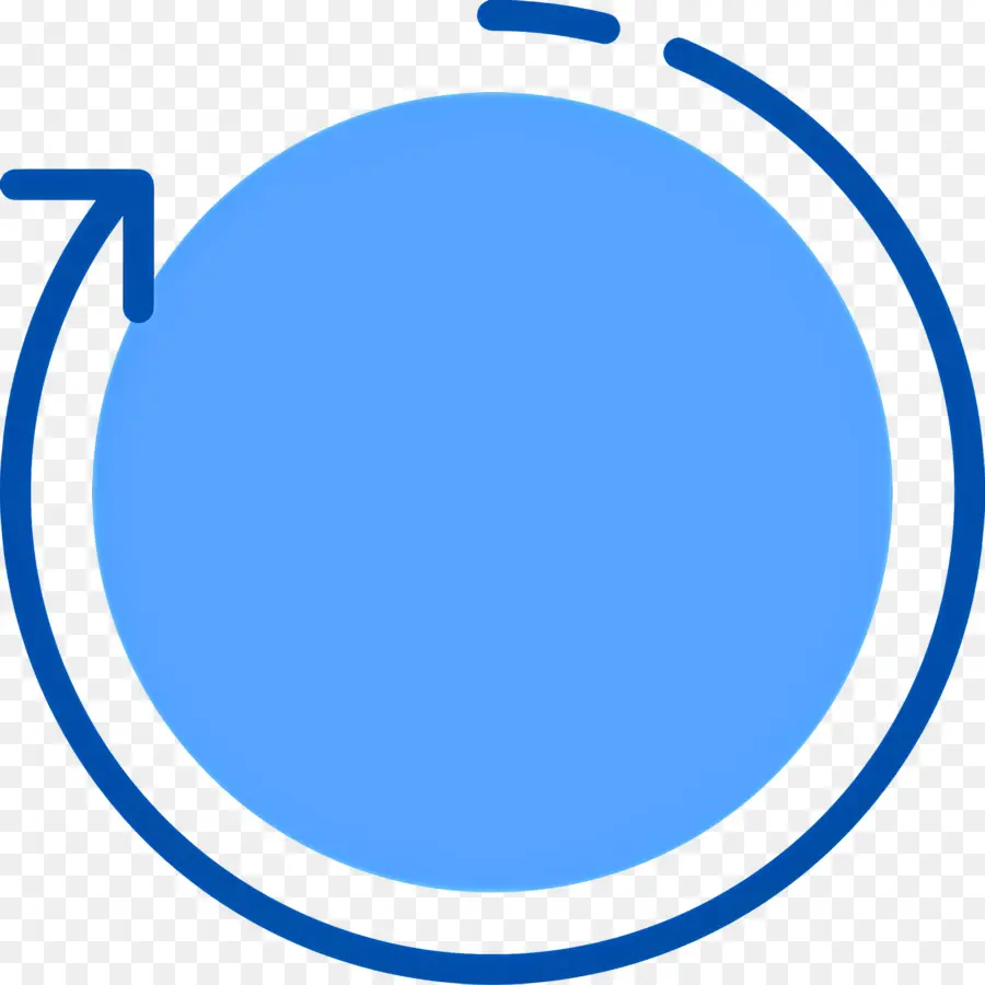 Flecha Circular，Flecha Del Círculo Azul PNG