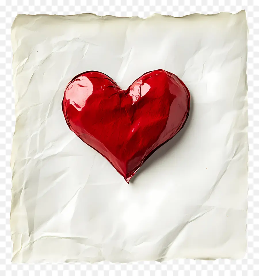 Nota De Amor，Corazon Rojo PNG