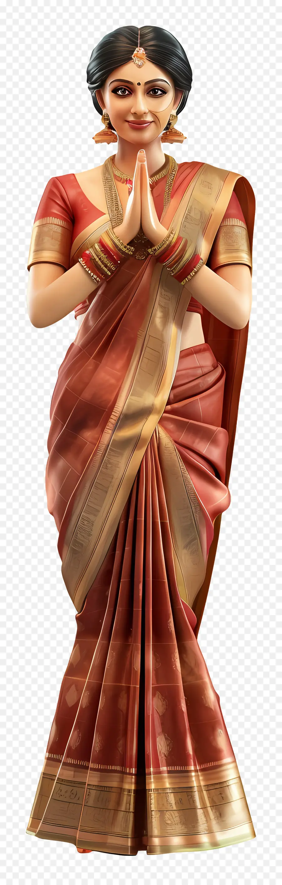 Mujer India，Mujer En Traje Tradicional PNG