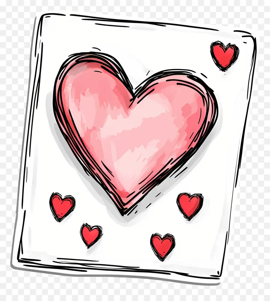 Nota De Amor，Corazon Rojo PNG