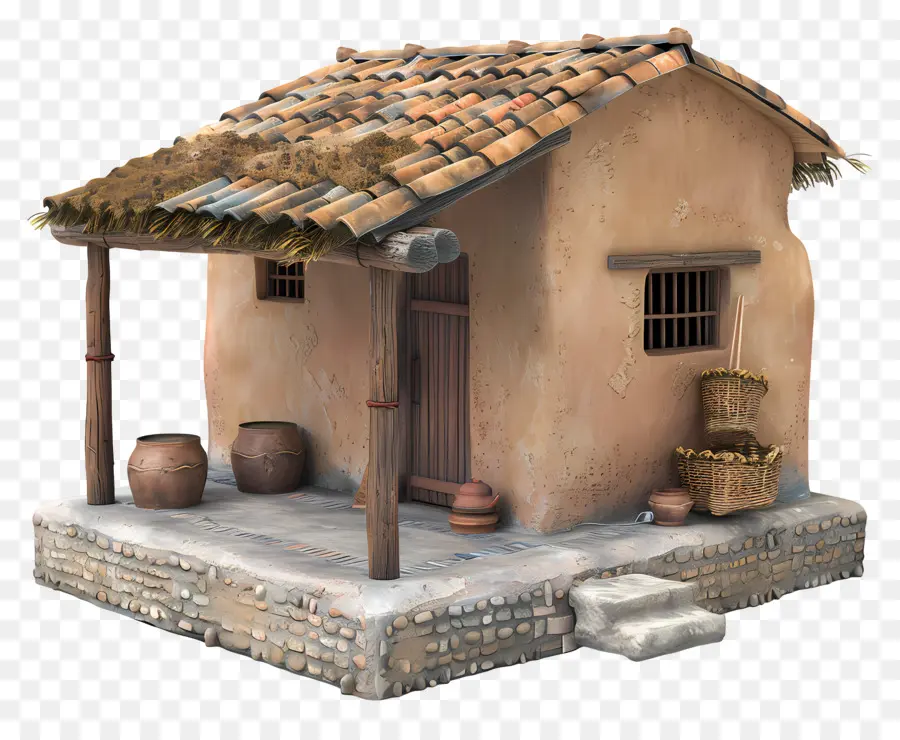 Casa De Pueblo Indio，Pequeña Y Linda Casa De Garabatos PNG