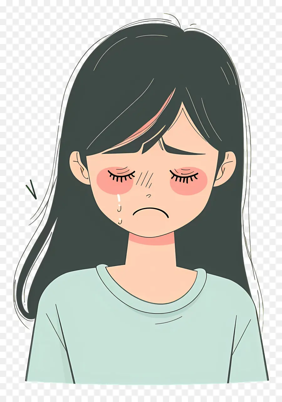 Mujer Llorando，Niña Triste PNG