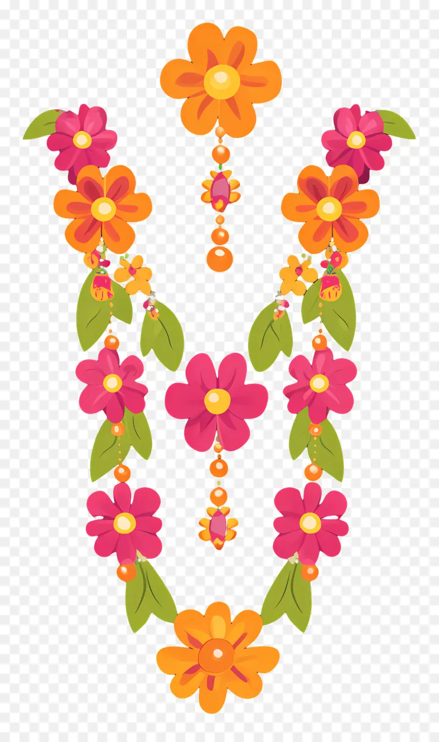 Guirnalda Ugadi，Collar De Flores PNG