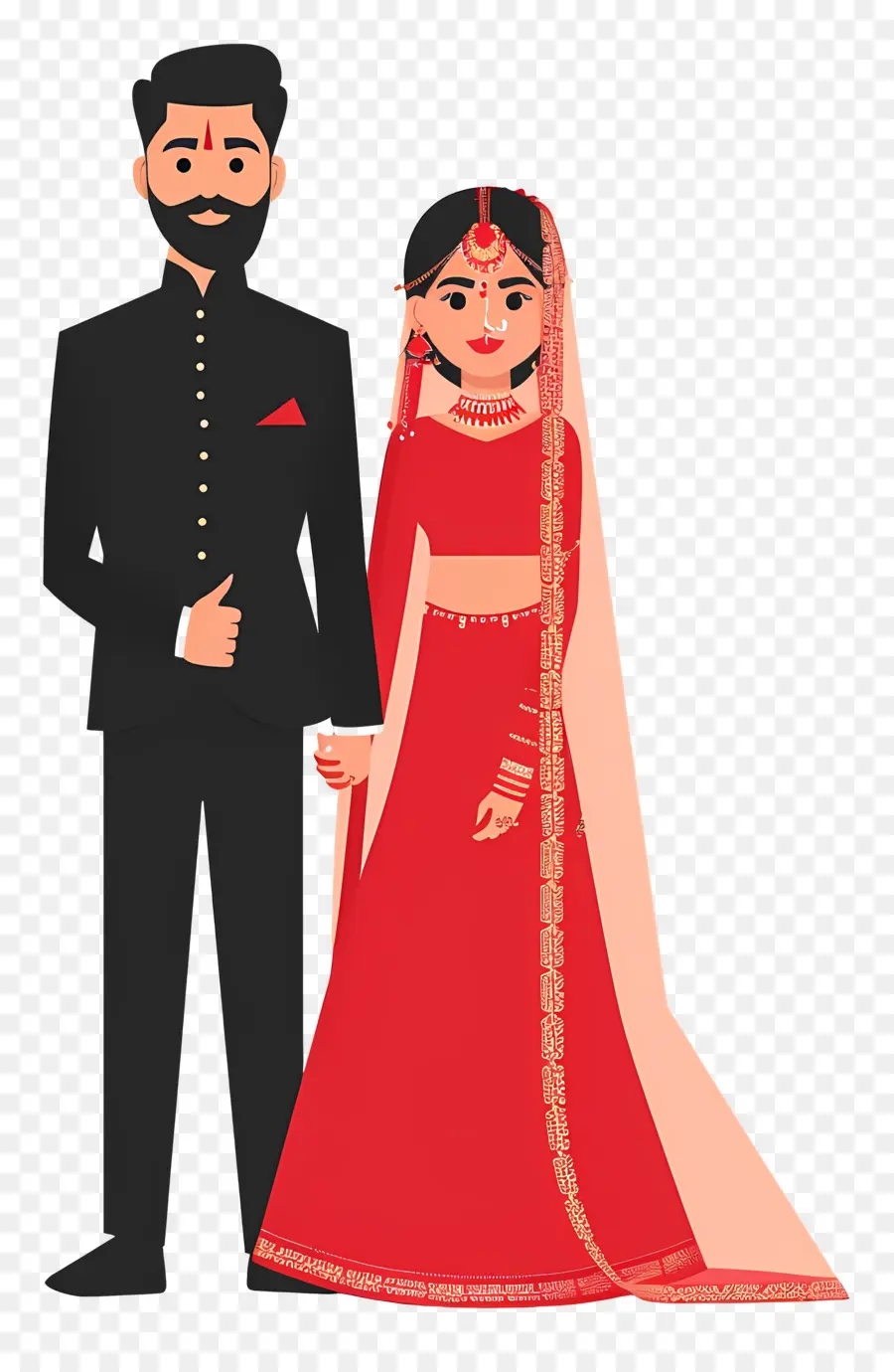 Novia Y Novio Indios，Los Novios PNG