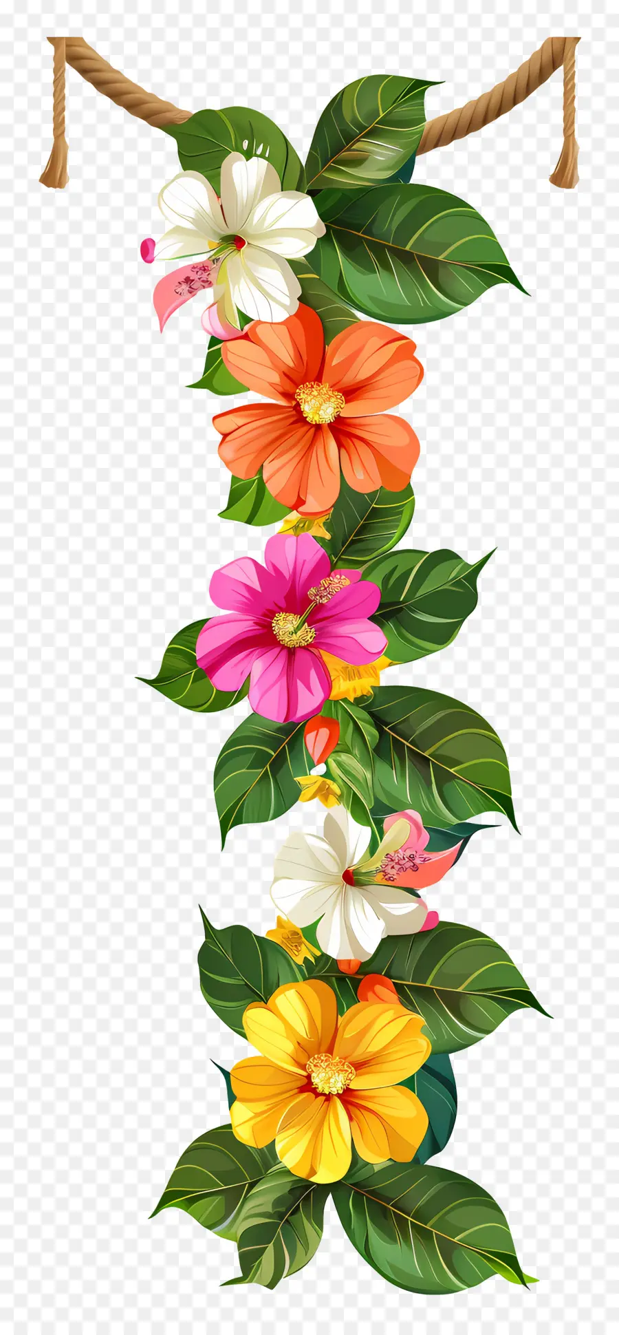 Guirnalda Ugadi，Guirnalda Floral PNG