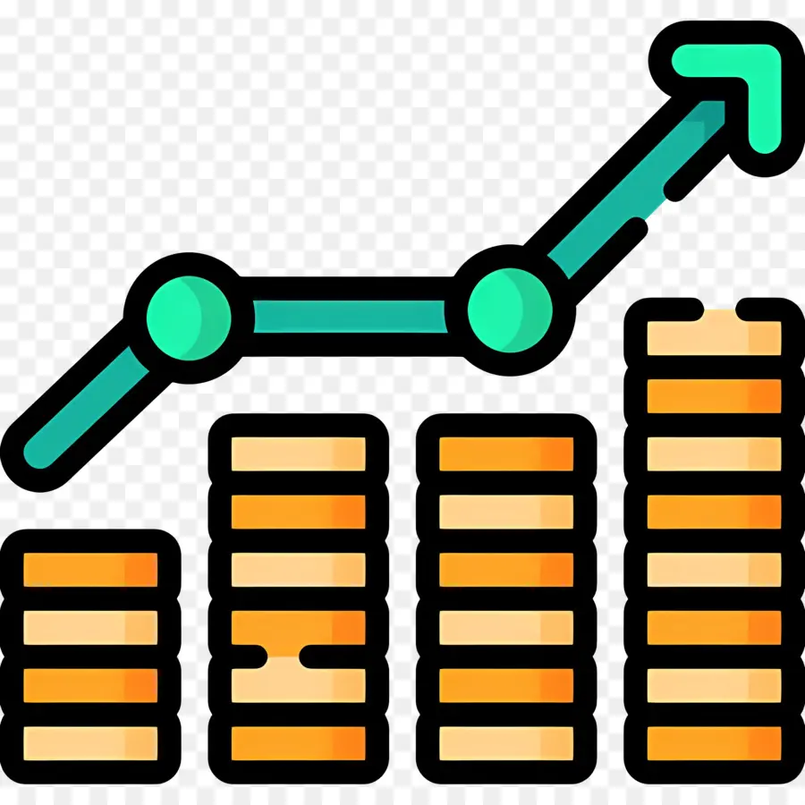 Flecha De Crecimiento，Monedas En Crecimiento PNG