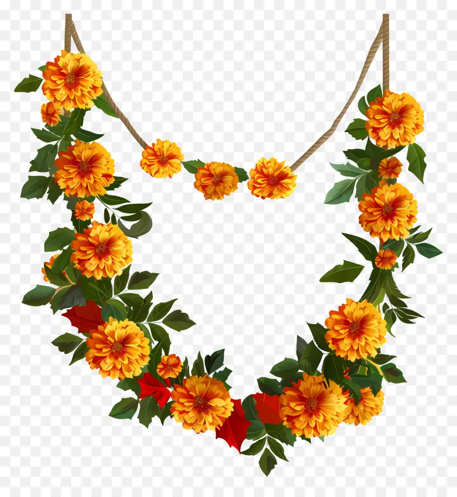 Guirnalda Ugadi，Guirnalda De Flores PNG