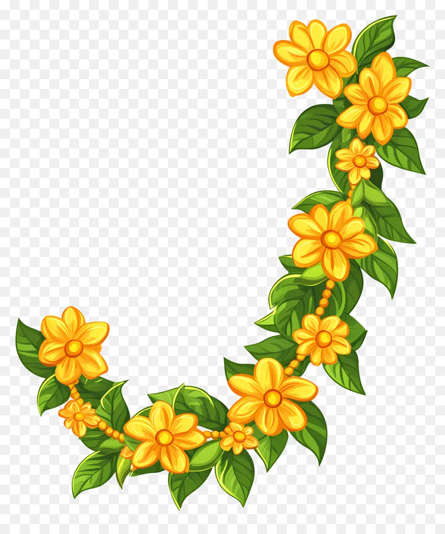 Guirnalda Ugadi，Guirnalda Floral PNG