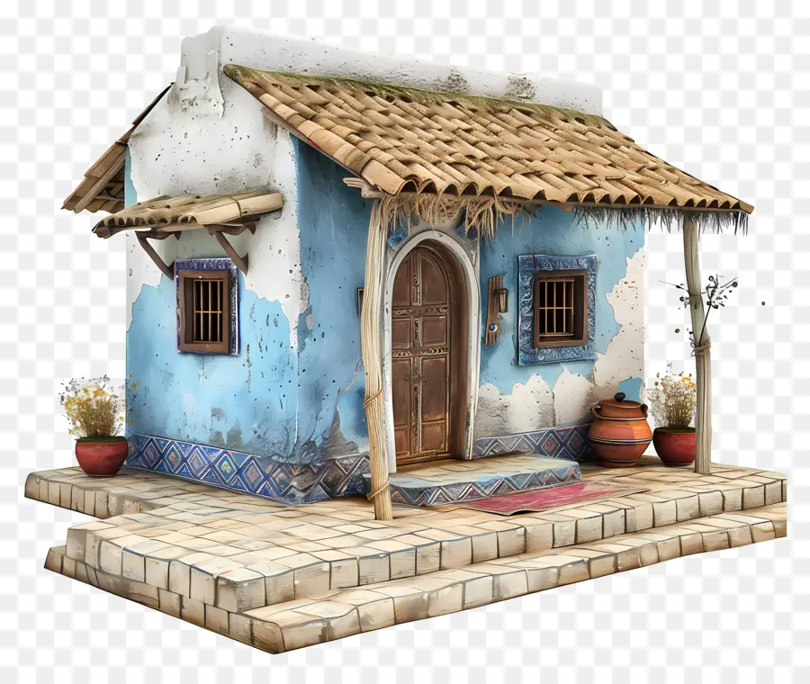 Casa De Pueblo Indio，Pequeña Y Linda Casa De Garabatos PNG