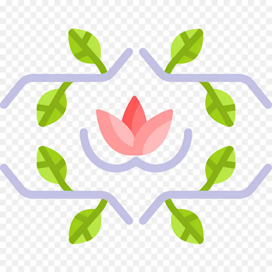 Decoracion Floral，Flor Y Hojas PNG