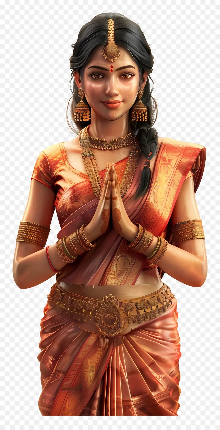 Mujer India，Mujer En Traje Tradicional PNG