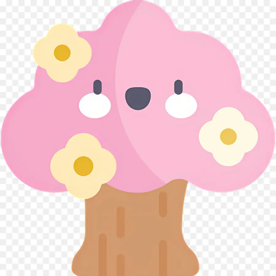 Arbol De Flores，Lindo árbol Rosa PNG