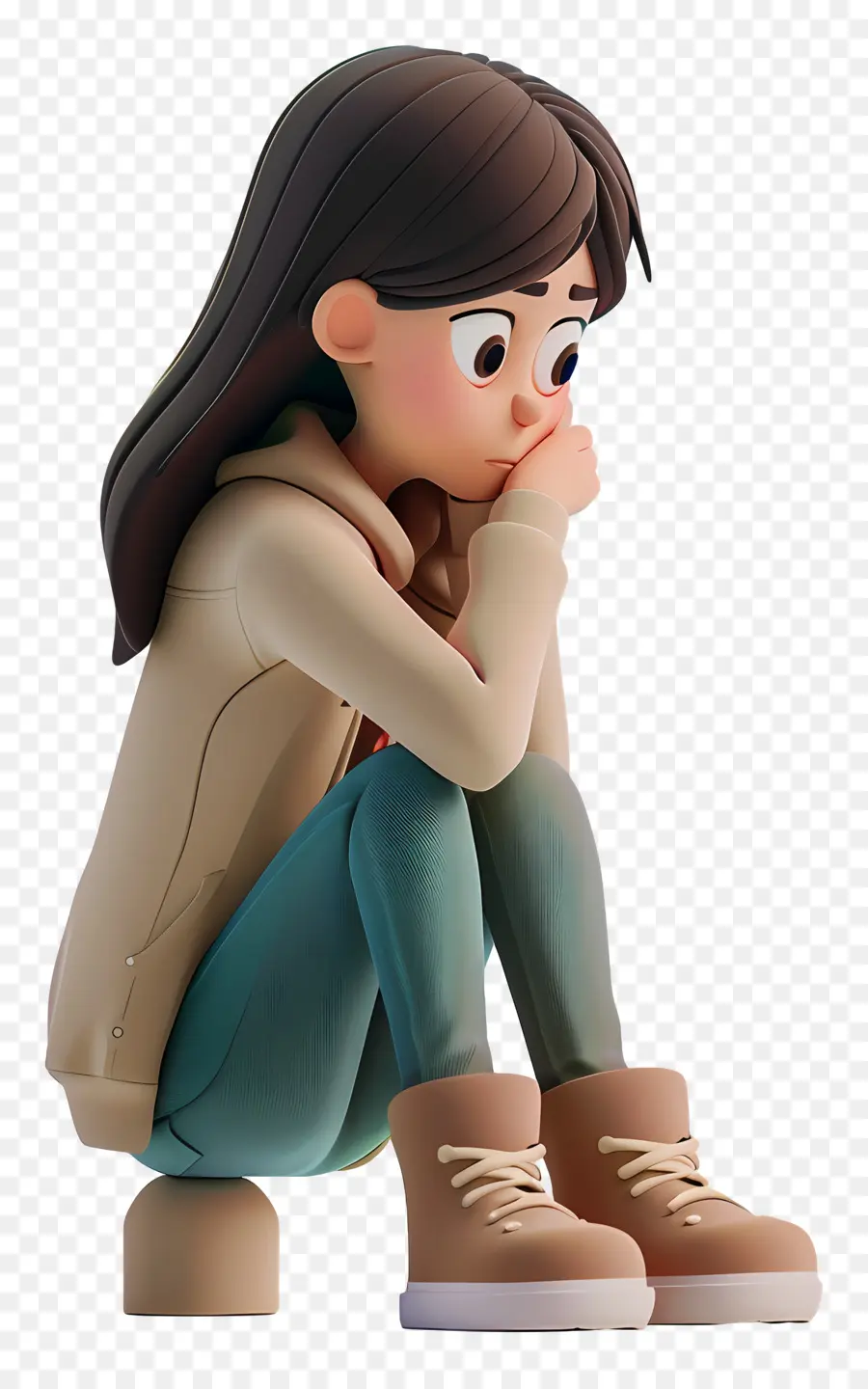 Niña Triste，Personaje PNG