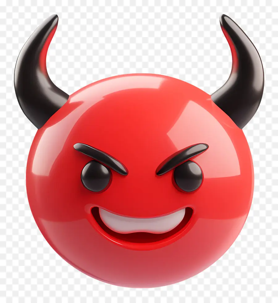 Diablo Emoji，Emoji Del Diablo Rojo PNG