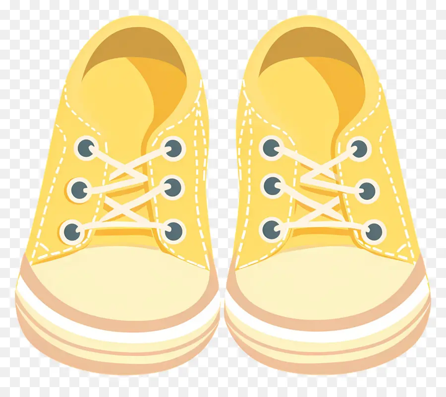 Zapatos De Bebe，Zapatos Amarillos PNG