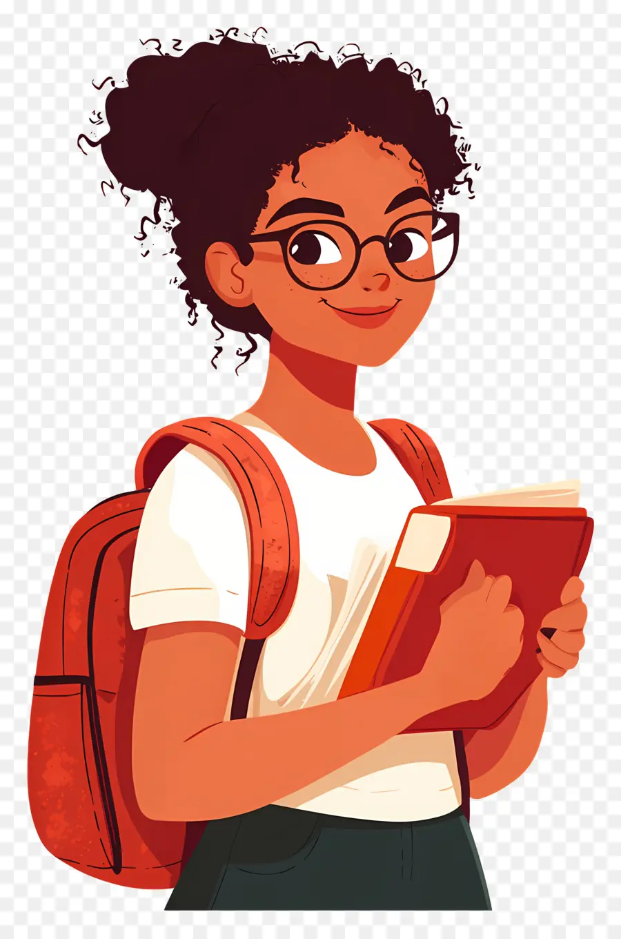 Chica Estudiante，Estudiante Con Libro PNG