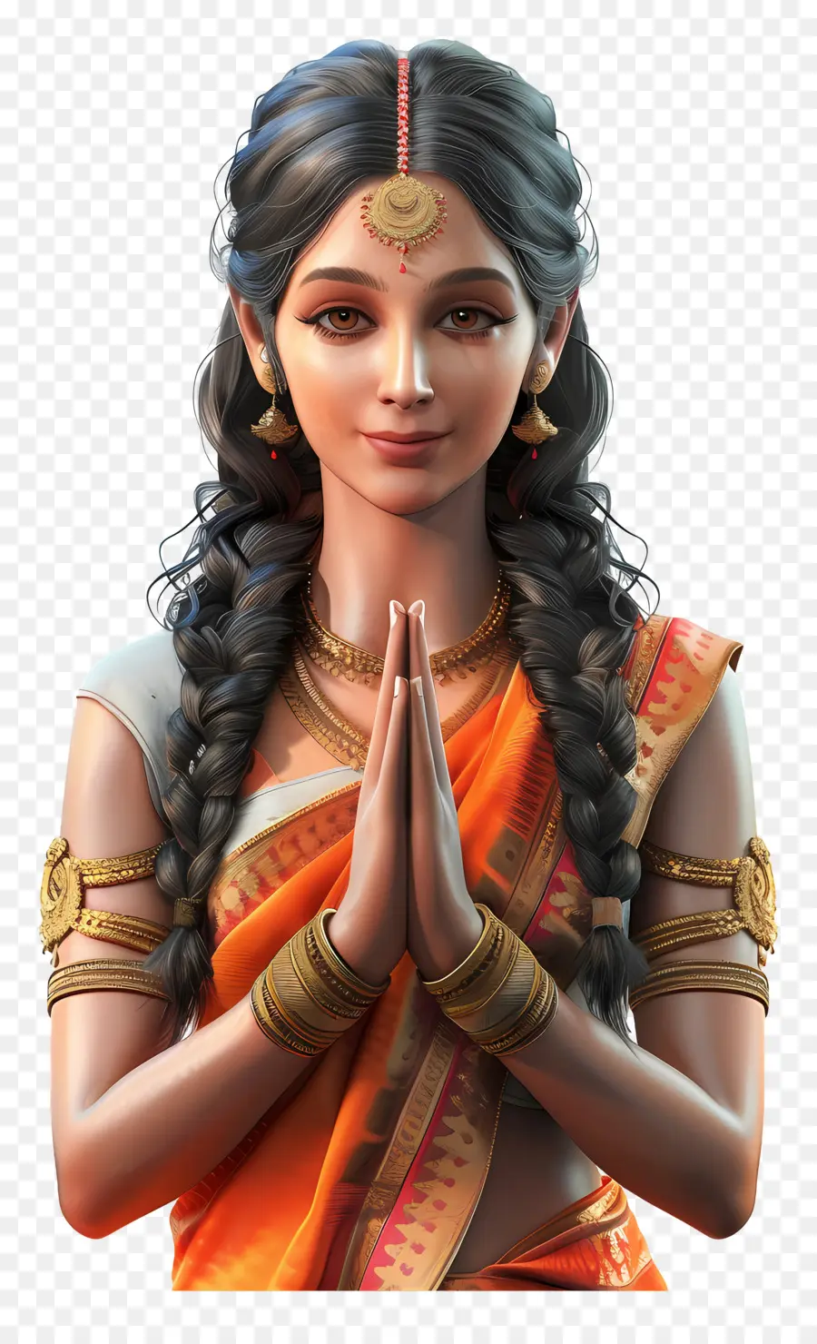 Mujer India，Mujer En Traje Tradicional PNG