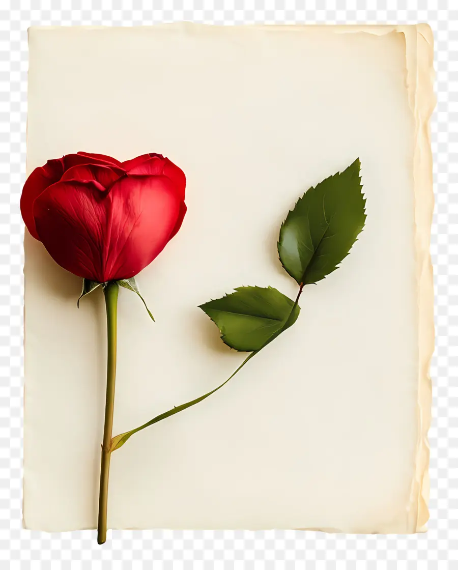 Nota De Amor，Rosa Roja PNG