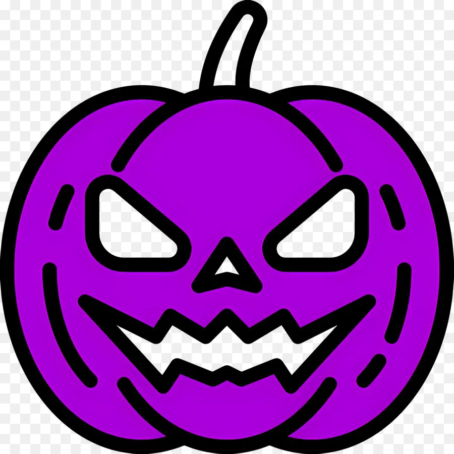 Calabaza De Halloween Aterradora，Calabaza Morada PNG