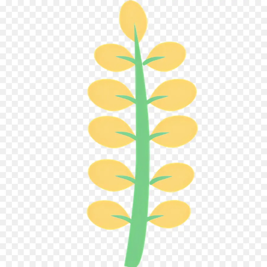 Flor Amarilla，Tallo De Planta Amarilla PNG